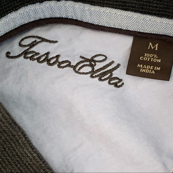 Euc-tasso Elba Pattern, Textured, Striped, Short Sleeve, Golf Polo Shirt MD - Picture 7 of 8